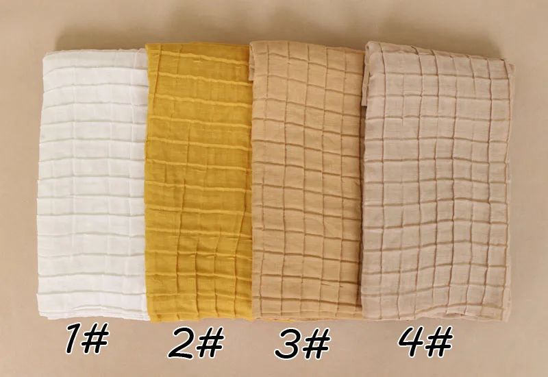 Новый Дизайн 17 цветов драпировка в клетку из хлопка хиджаб мусульманская повязка