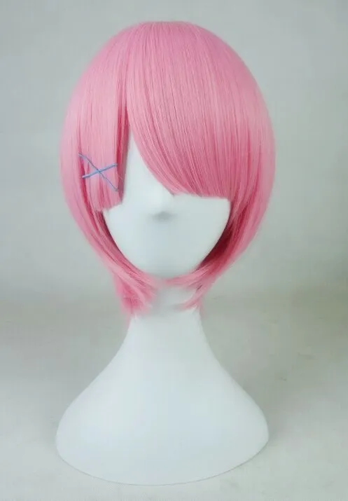 Высокое качество Однотонная одежда REM Косплэй парик Оперативная память парики