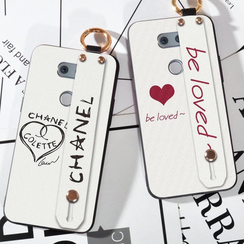 Чехол с ремешком на запястье и руку для LG G6 решетчатый чехол любовным кольцом