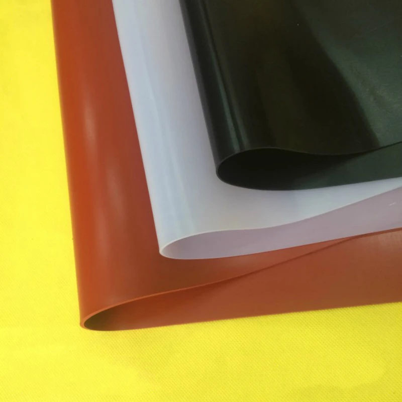 Lámina de goma de silicona roja/translúcida/negra, láminas de silicona de 500x500mm y 1mm para horno de prensa al vacío, resistente al calor, mate de silicona
