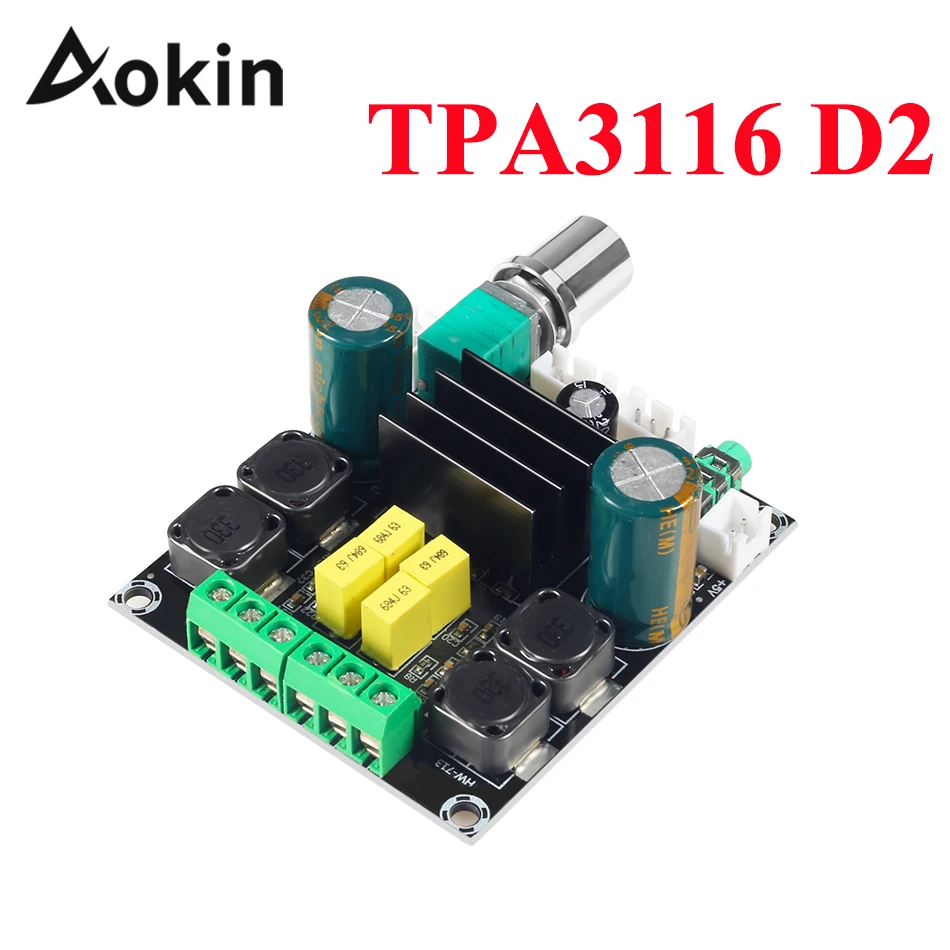 Aokin TPA3116 D2 50 Вт x 2 Высокая мощность цифровой аудио усилитель музыки плата стерео