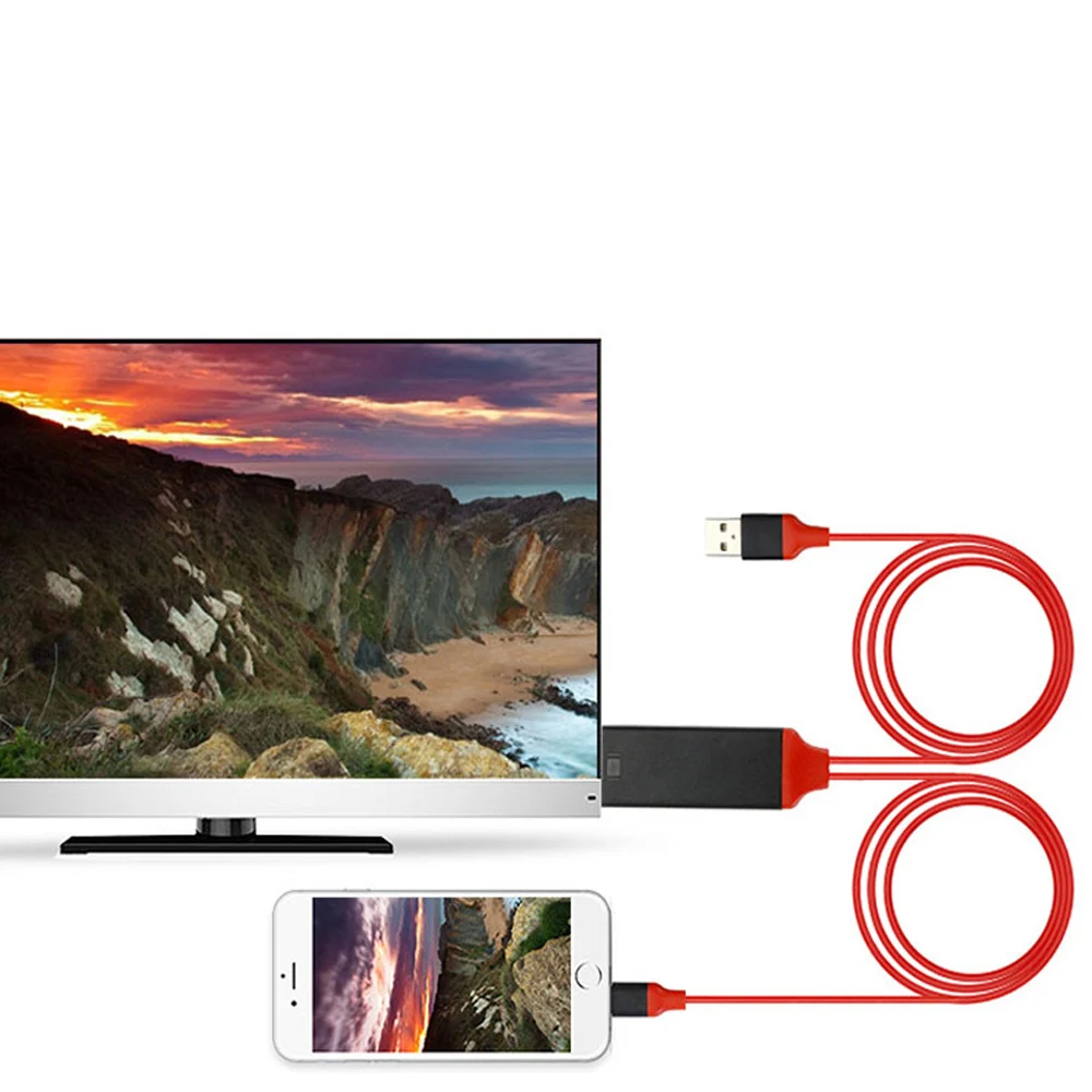 1080P HDMI-совместимый ТВ Цифровой AV адаптер для lightning iphone 8 7 6s 5s 8plus Pin ipad Mini Air Pro |