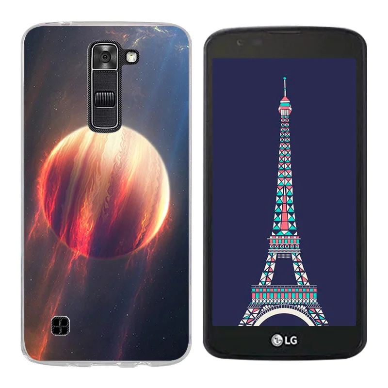 Мягкий силиконовый чехол для LG K7/Tribute 5 LS675/X210 X210DS девушка кошка печать задняя