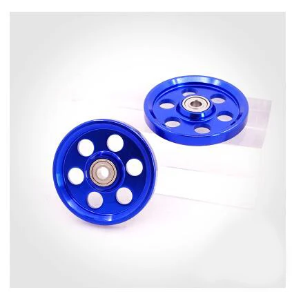 W 2 пары 19 мм алюминиевый направляющий ролик для Tamiya Mini 4WD модель автомобиля - Цвет: W