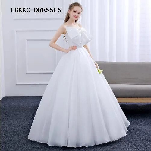 

Simple Beach Wedding Dress 2018 A Line Floor Length Vestidos De Novia Back Lace Up Robe De Mariee Bridal Wedding Gowns