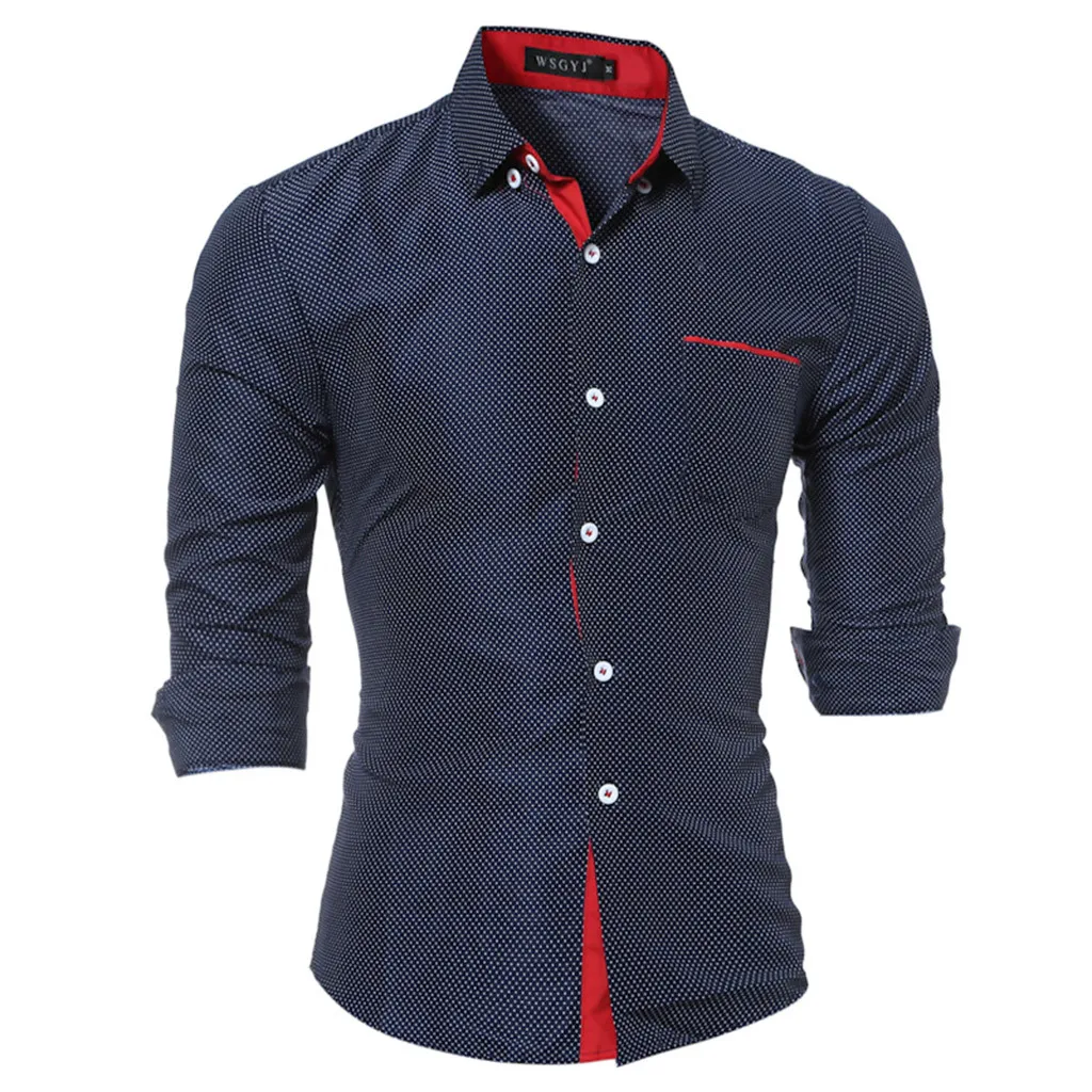 Мужская модельная рубашка с длинным рукавом модная блузка топы camisa masculina мужские
