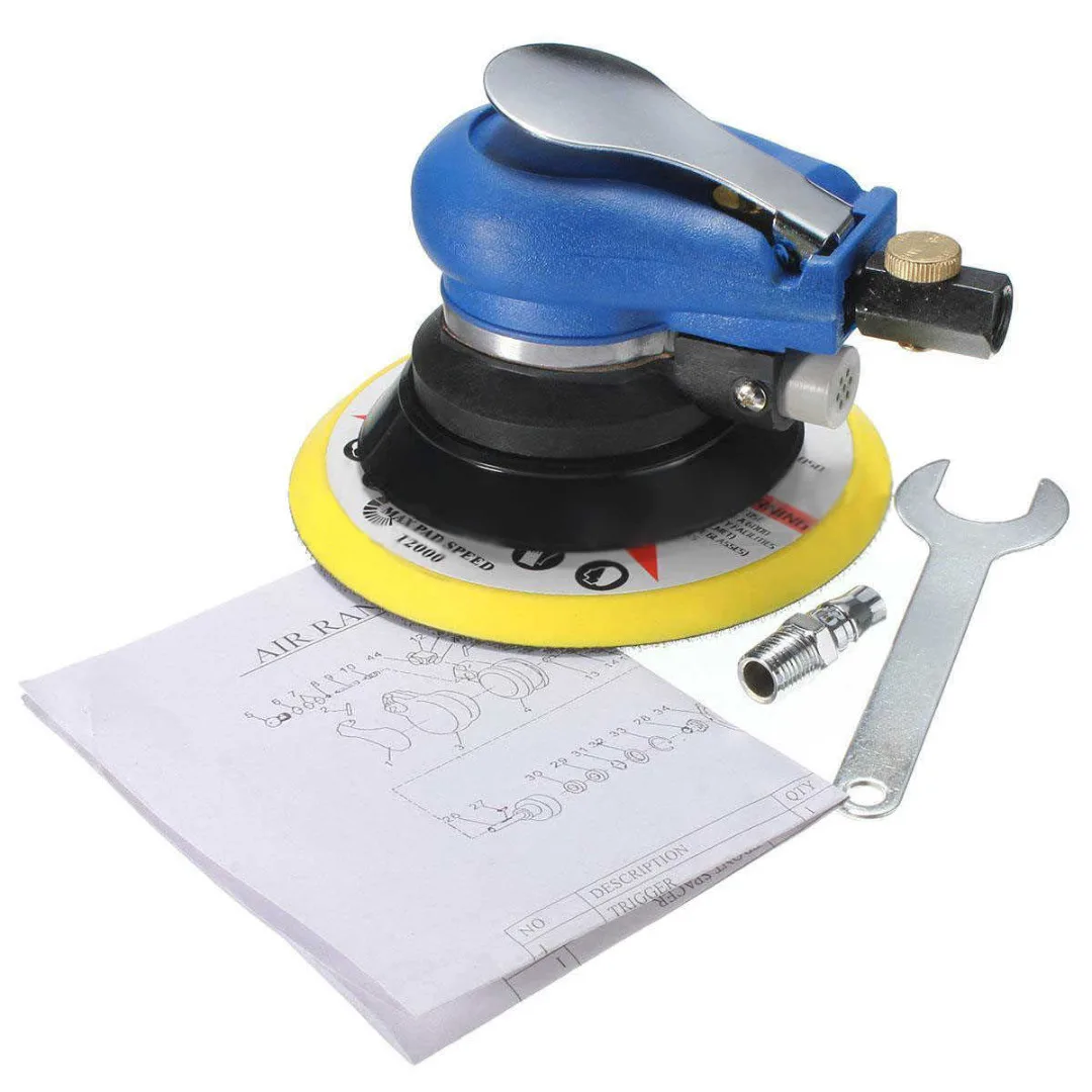 

6" 10000rpm Random Round Air Orbital Sander for Sander 150mm Dualable Orbit DA Sanding Pad Vacuum Polishe Hand Tools