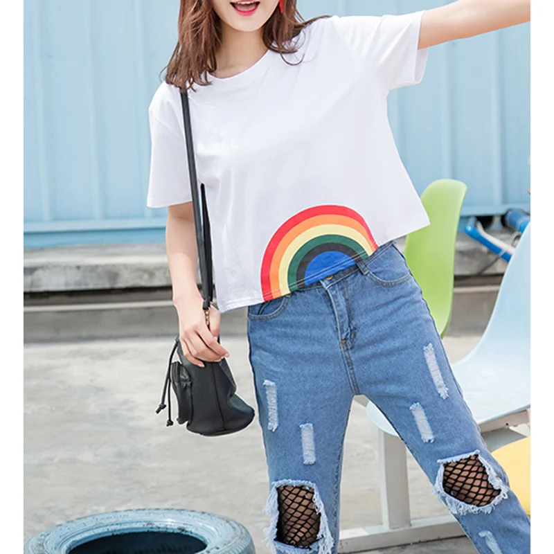 Женская футболка с рисунком единорога и собаки|t shirt women|tshirt womenharajuku t |