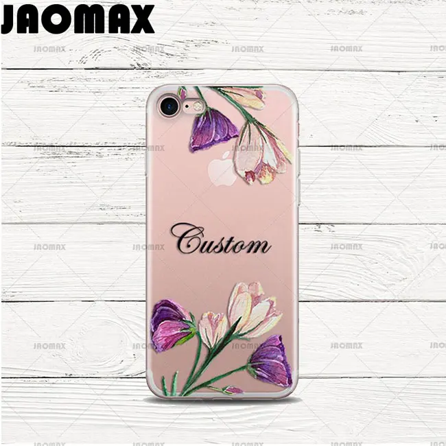 Чехол Jaomax с индивидуальным именем для iPhone 11 XS MAX XR 7 8 6 Plus, силиконовый чехол для телефона с изображением розового цветка сердца фламинго