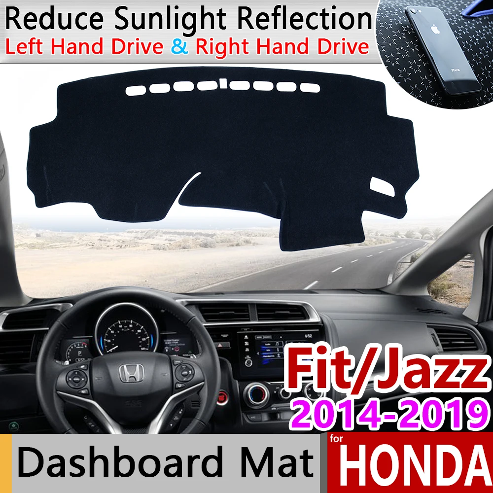 Для Honda Fit Jazz~ Противоскользящий коврик, коврик на приборную панель Зонт приборной защиты аксессуары с покрытием GK5