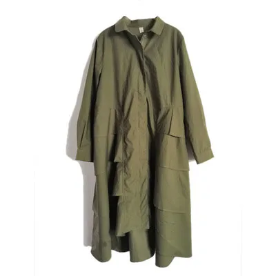 

2018 Autumn And Winter New Temperament Long-sleeved Multi-layer Cake Shirt Dress Women's Zipper Lapel Dress