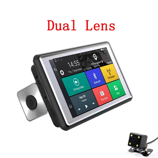 Dual Lens WHEXUNE Android 3g dash cam 4 дюйма Видеорегистраторы для автомобилей с gps журнала Двойной объектив 1080p dash cam era WI-FI беспроводной HD Автомобильный видеорегистратор видео регистратор рекордер - Название цвета: Dual Lens