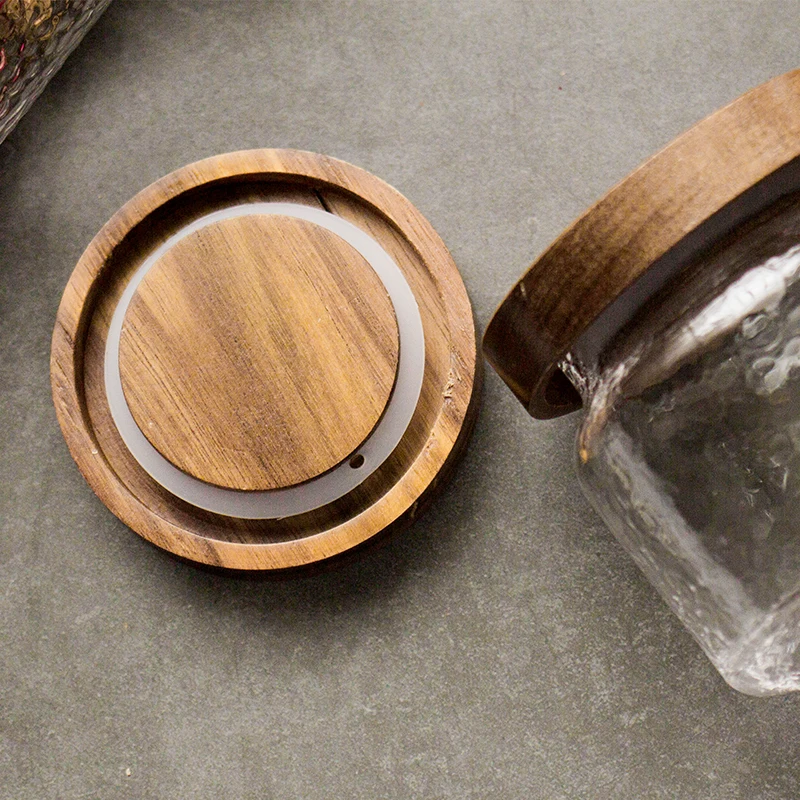 Стеклянная деревянная крышка герметичная банка для хранения Классическая