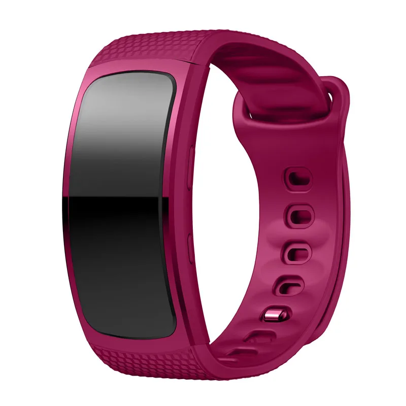 Purple red Браслет YUEDAER для samsung gear Fit 2 Fit2 Pro, силиконовый для спортивных часов, ремешок для samsung Galaxy Fit2 SM-R360, умный ремешок для часов - Цвет: Purple red