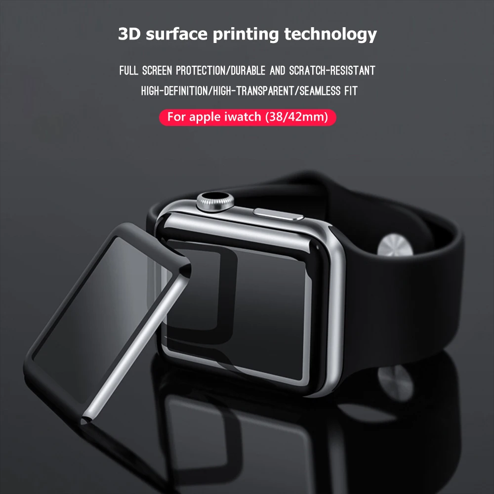 3D 9H закаленное стекло для Apple Watch серии 4 3 2 1 Защита экрана iWatch 38 мм/42 мм/40 мм/44 мм HD