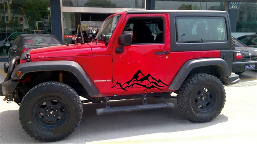 2X горный Графический автомобиль крыло боковая наклейка для Jeep Wrangler Rubicon Sahara KU