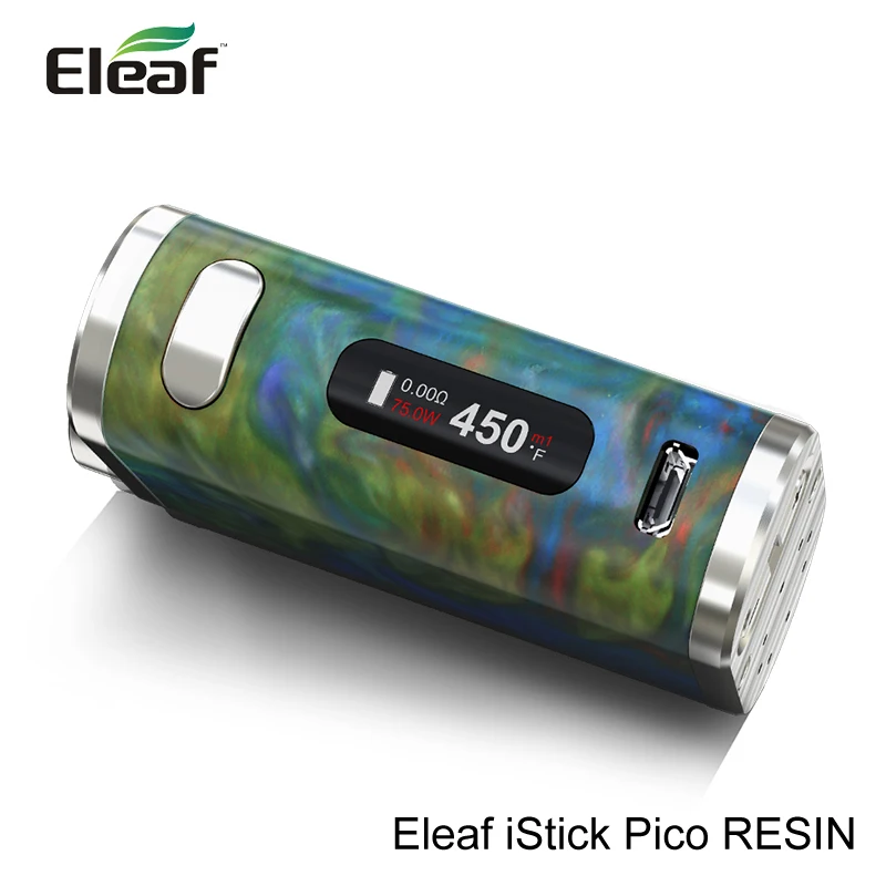Оригинальный Eleaf iStick Pico RESIN 75W mod 510 Thread для Melo 3 Mini Tank 2ml атомайзер электронная