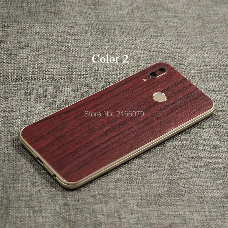 For Huawei P20 Lite / Nova 3e 5.84&quot Fashion Full Back Cover 3D Imitation Wood Grain Protection Skin Decal Sticker (Not a Case) |