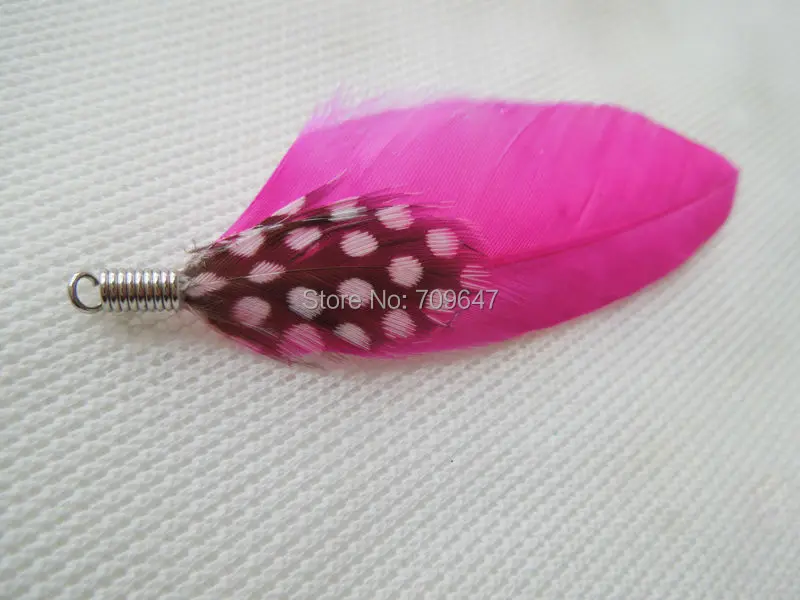 20 шт./лот! 8 см розовые изогнутые гусиные перья и птицы с пружинными застежками