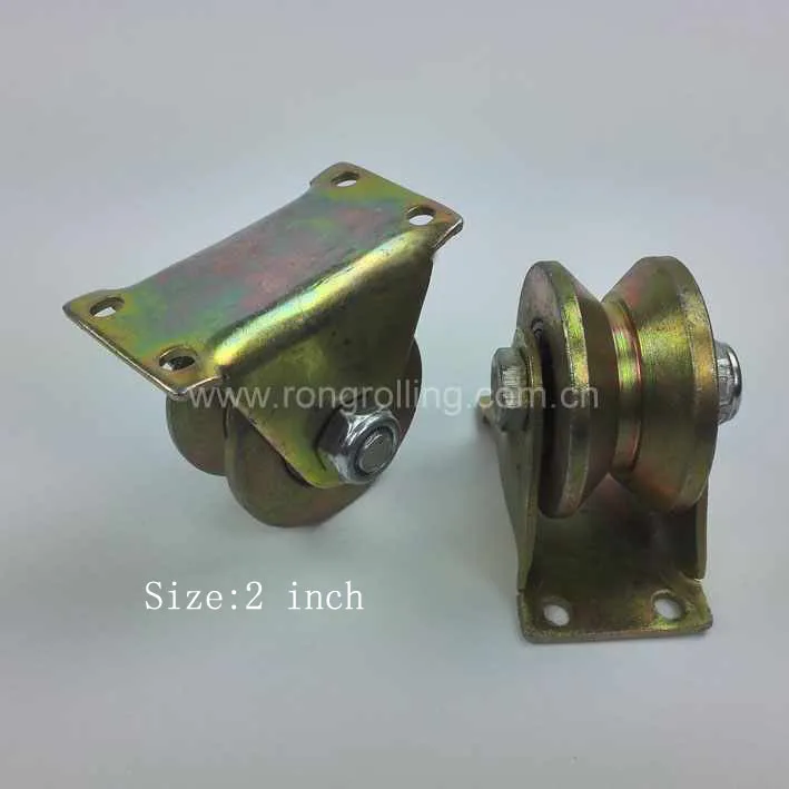 2 дюймовые ролики для раздвижных ворот дверные колеса/шкивы с поддержкой и v