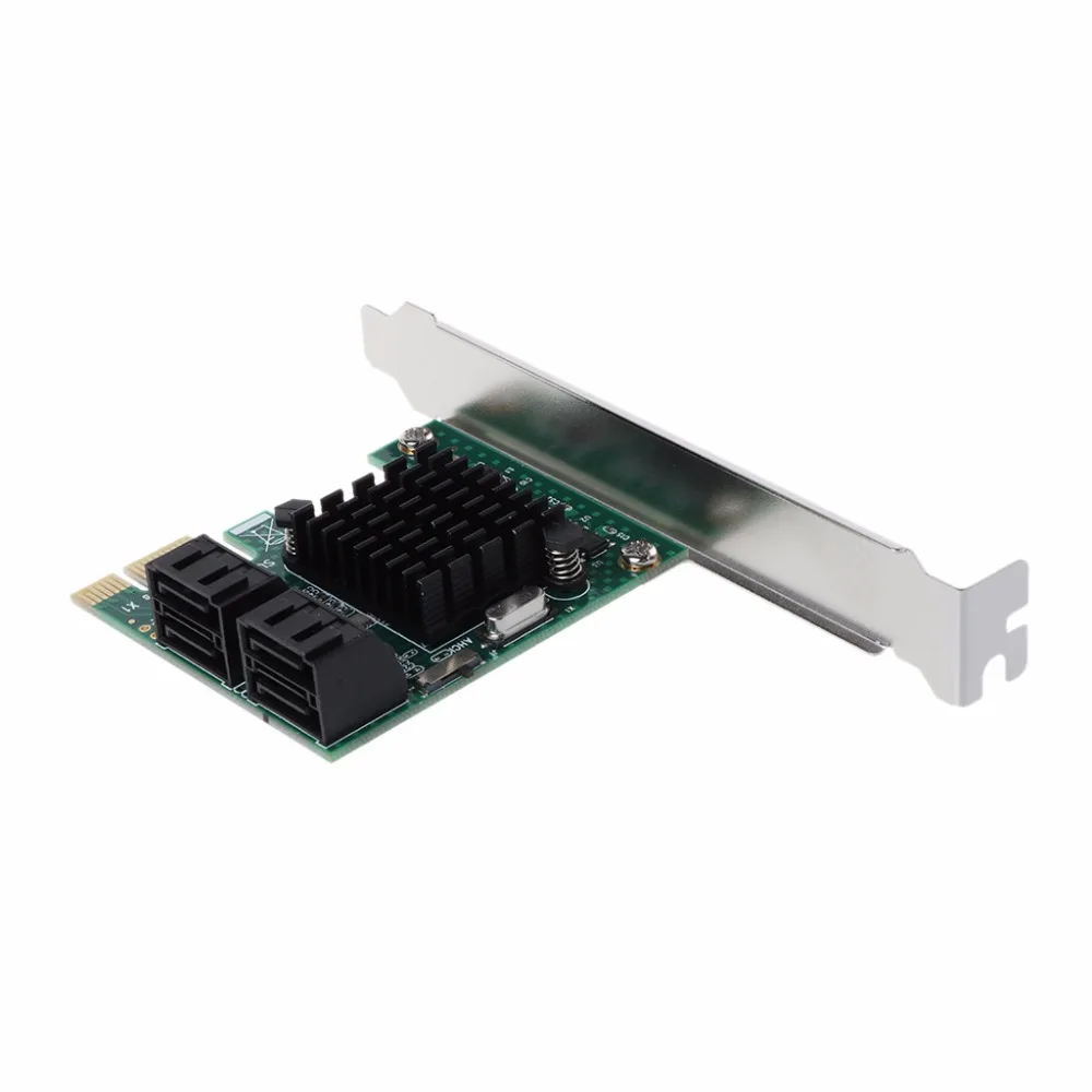 PCI-E PCI Express 1x до 4-Порты и разъёмы Sata 3,0 III 6G конвертер контроллера карты адаптер