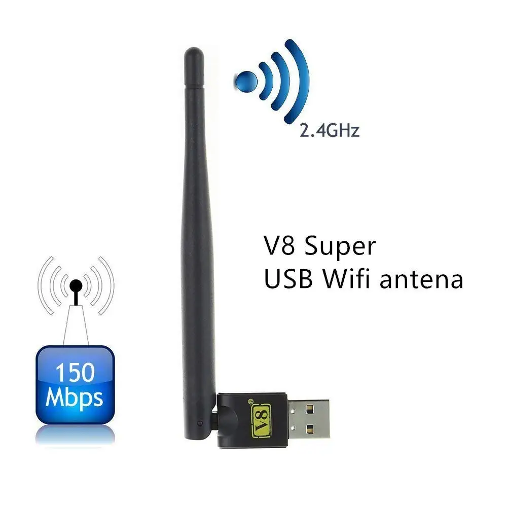 Беспроводной приемник Freesat v8 USB WiFi с антенной LAN адаптер для цифрового