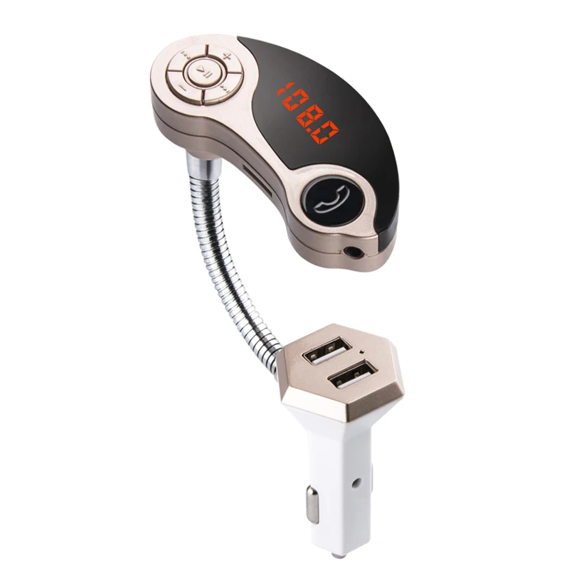 Портативный fm-передатчик Siparnuo автомобильный комплект с двумя USB-портами Bluetooth
