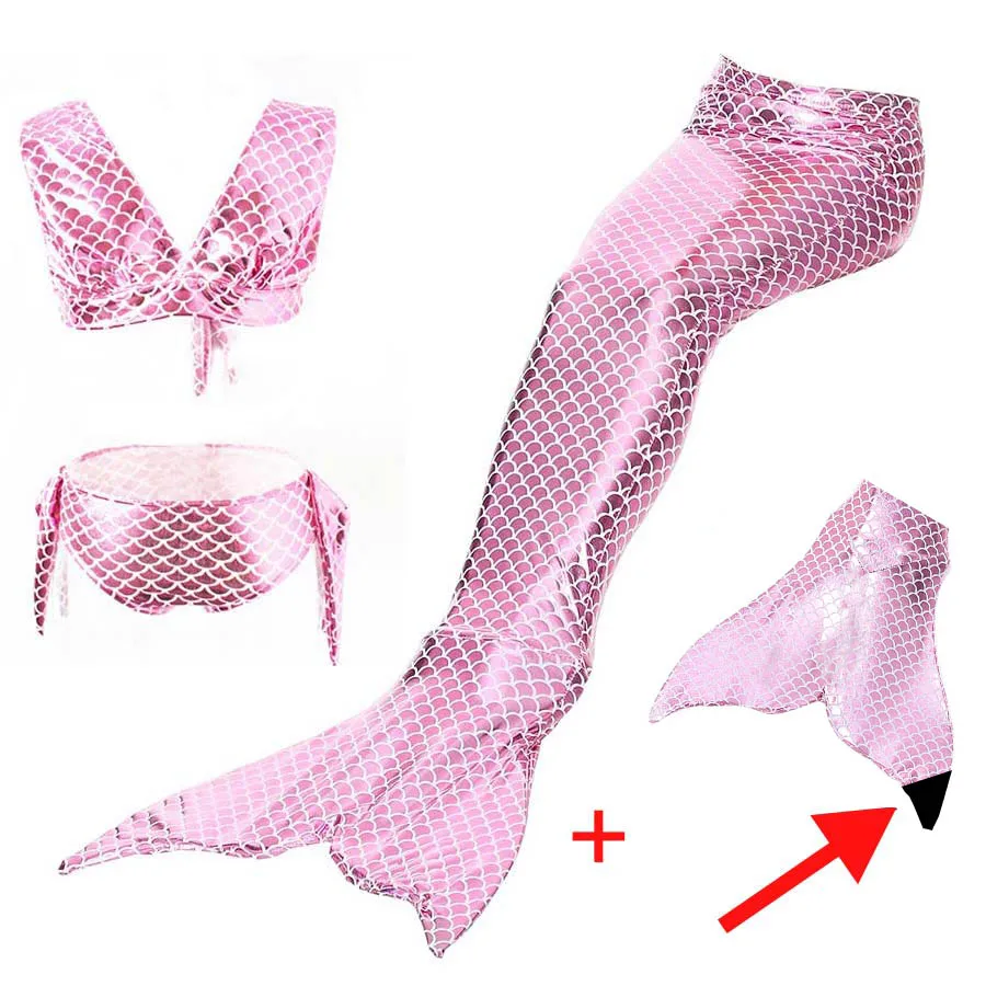 Новинка! 4 шт./компл. костюм Русалочки Принцесса Ариэль дети хвост русалки с