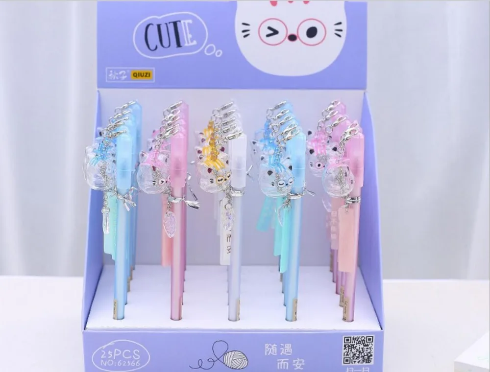 Cat Wind chime подвеска гелевая чернильная ручка мультяшная канцелярский призовой kawaii