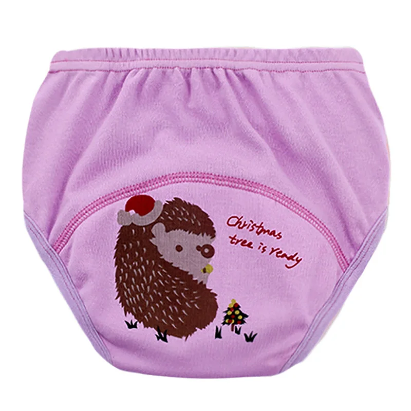 Hedgehog Детские тренировочные штаны для туалета, высокое качество, для маленьких мальчиков, горшок для девочек, хлопковые трусы, нижнее белье, подгузники, подгузники, многоразовые - Цвет: Hedgehog