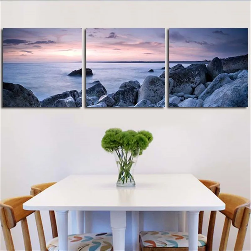 2017 3 Pieces Wall Art Canvas Picture For Living Room Stone Is Land Home Decor Poster Print Morden Painting No Framed | Дом и сад