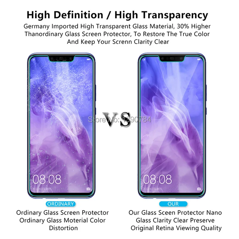 2 шт 2.5D Закаленное стекло для huawei Nova 3 3i 6 &quotпротектор экрана Nova3 Nova3i 3&quot пленка |
