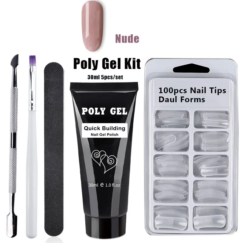 30 г Polygel комплект продлить гель Советы Кисть инструмент для маникюра Поддельные