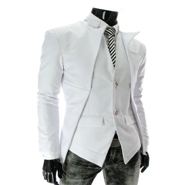 2018 Top Brand Fashion Men's Suit Jacket Slim Asymmetrical Design Tuxedo 3 Color 4 Size Business Dropshipping NZ55 | Мужская одежда