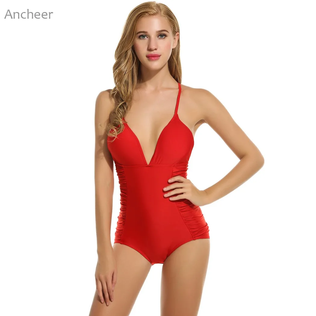 Новинка 2017 сексуальный женский купальник-бикини в стиле ретро с открытой спиной