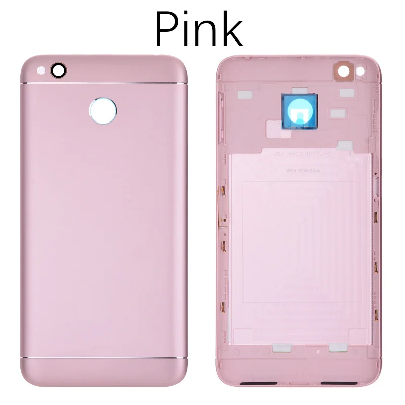 Redmi 4X pink Оригинальная задняя панель корпуса для XIAOMI Redmi 4X задняя крышка батарейный отсек с кнопкой включения громкости объектив камеры запасные части - Цвет: Redmi 4X pink