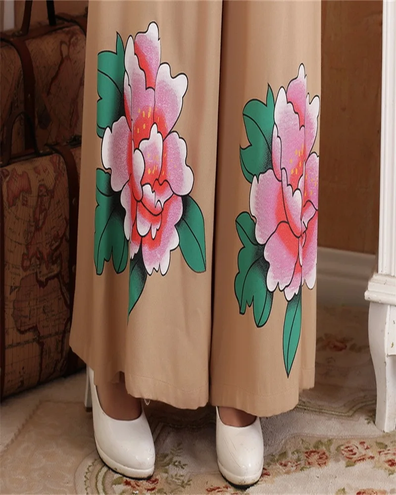 Женские элегантные эластичные брюки Капри цвета хаки на осень и весну широкие с