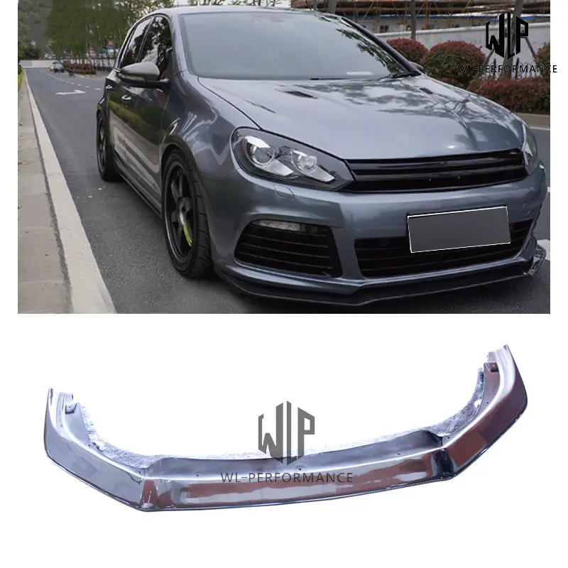 Автомобильный сплиттер для переднего бампера из углеродного волокна Volkswagen Golf 6 R20