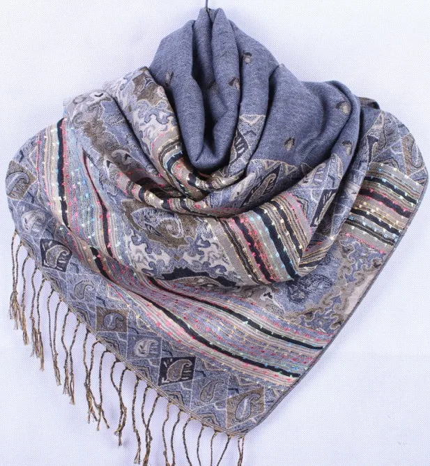 Горячая Распродажа Классическая зеленая шаль Женский двусторонний шарф из