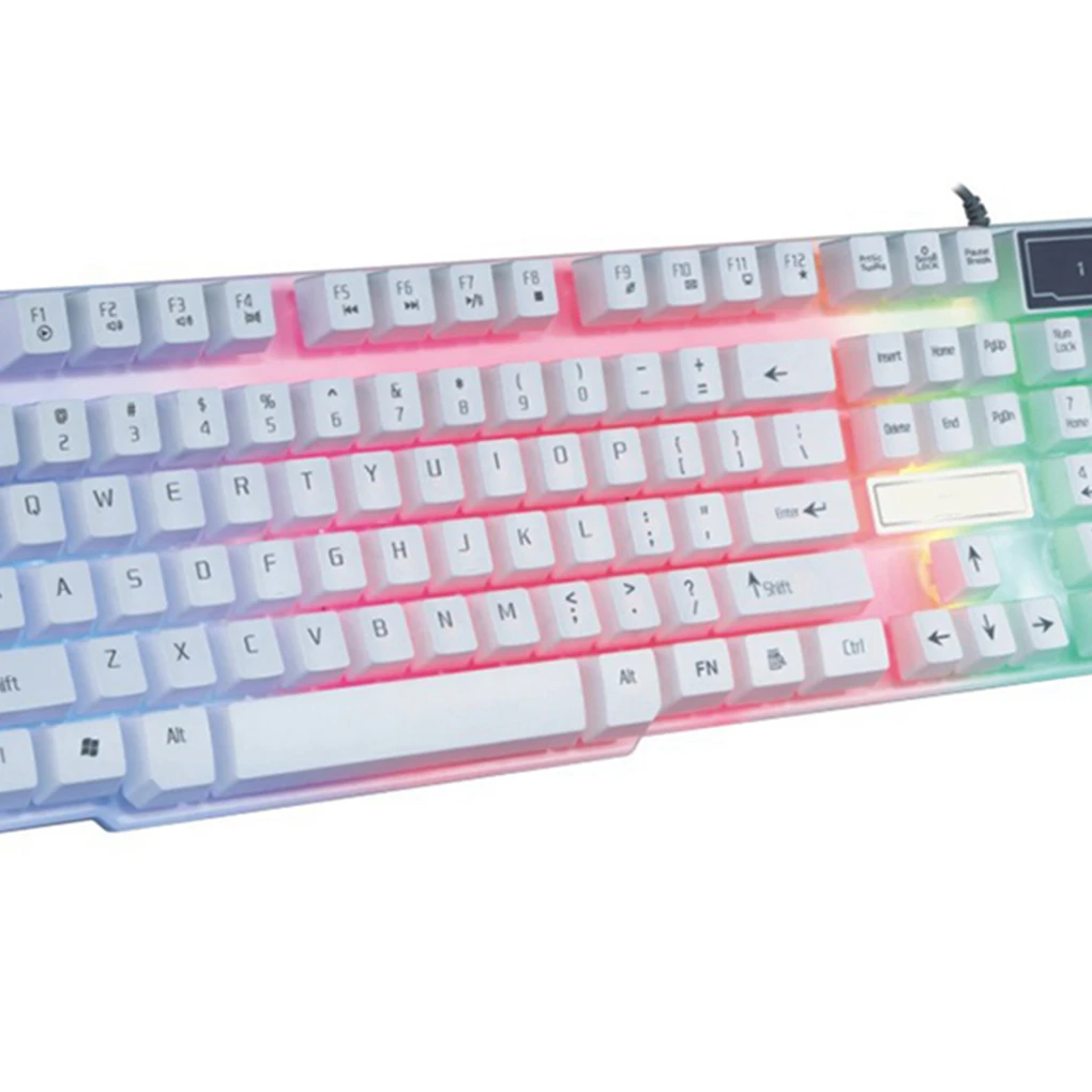 

GX50 Keyboard 3 Color/Rainbow LED Backlit USB Wired PC Desktop Laptop Computer Professional Gaming Keyboard