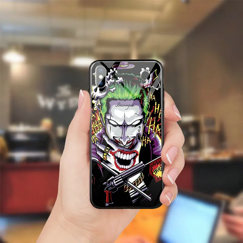 PC TPU Tempered Glass Mobile Phone Cases Cover for iPhone 5 5S SE X XR XS Max 10 7 6 6s 8 Plus Coque Bags Joker Jared Leto | Мобильные
