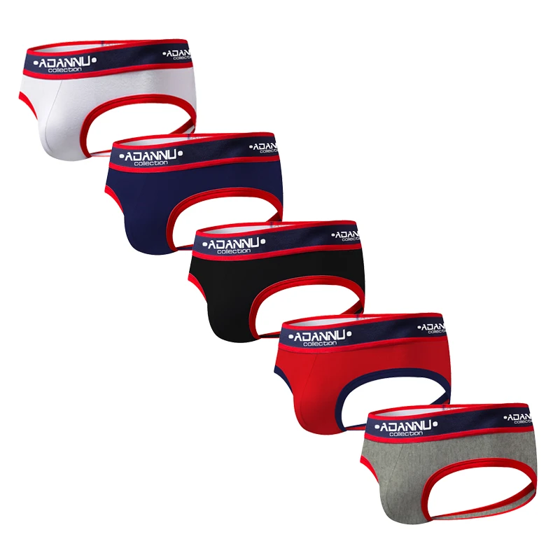 ADANNU 5 шт./лот сексуальные мужские прозрачные трусики с высокой вилкой тонкие