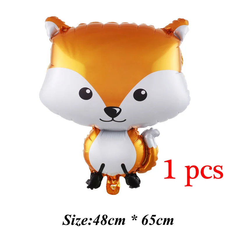 Squirrel 1pcs 9 шт воздушные шары из фольги в виде животного, лисы, ежика, белки, енота, дня рождения, свадьбы, вечерние, декоративные латексные гелиевые воздушные шарики, детские игрушки - Цвет: Squirrel 1pcs