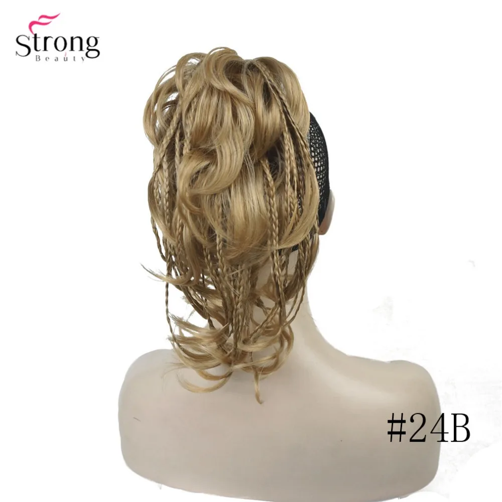 StrongBeauty косички плетеные заколки в конский хвост шиньон для наращивания волос Короткие прямые Коготь Зажим конский хвост