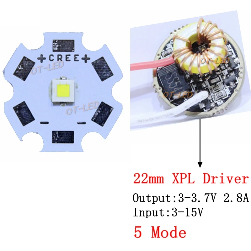Новый светодиодный излучатель CREE 10 Вт XPL Hi XP L V5 V6 излучатсветильник холодного