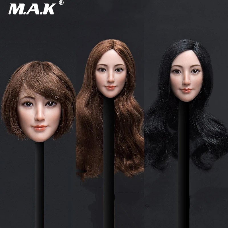 Коллекция 1/6 женская голова игрушки для кошек CT016 азиатская Красивая 12 дюймов PH