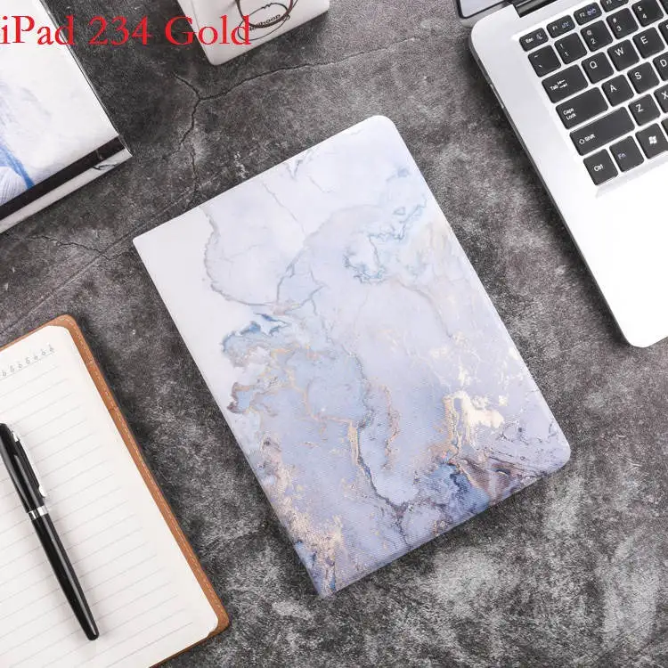 for iPad 234 Gole Новинка, для iPad Air 2, iPad,, 9,7, чехол, умный, ПУ, мраморный, ударопрочный, подставка для iPad 2, 3, 4, Air 1, 2, mini, 1, 2, 3, 4, чехол, 7,9 дюймов - Цвет: for iPad 234 Gole