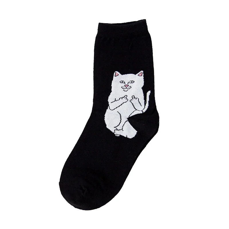 8pcs Fashion Unisex Cartoon Cat Art Funny Alien Planet Comfortable Autumn Winter Creative Warm Cotton Halloween Party Socks