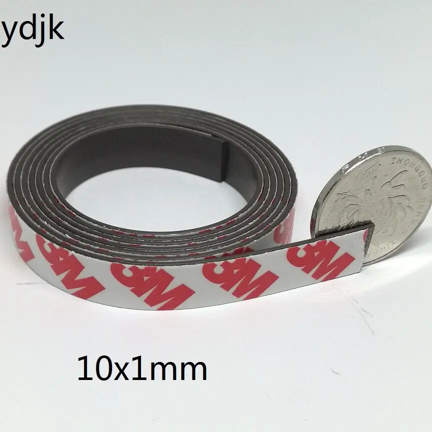 10x1mm 1 м/лот резиновый магнит 10*1 20*1 30*1 мм самоклеющаяся гибкая магнитная лента резиновая магнитная лента ширина 10 мм/20 мм/30 мм - Цвет: 10x1mm