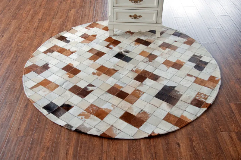 

Fashionable art carpet 100% natural genuine cowhide leather cheap carpet